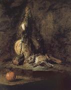 Rabbit hunting with two powder extinguishers and Orange, Jean Baptiste Simeon Chardin